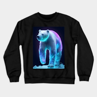 Neon polar bear in arctic Crewneck Sweatshirt